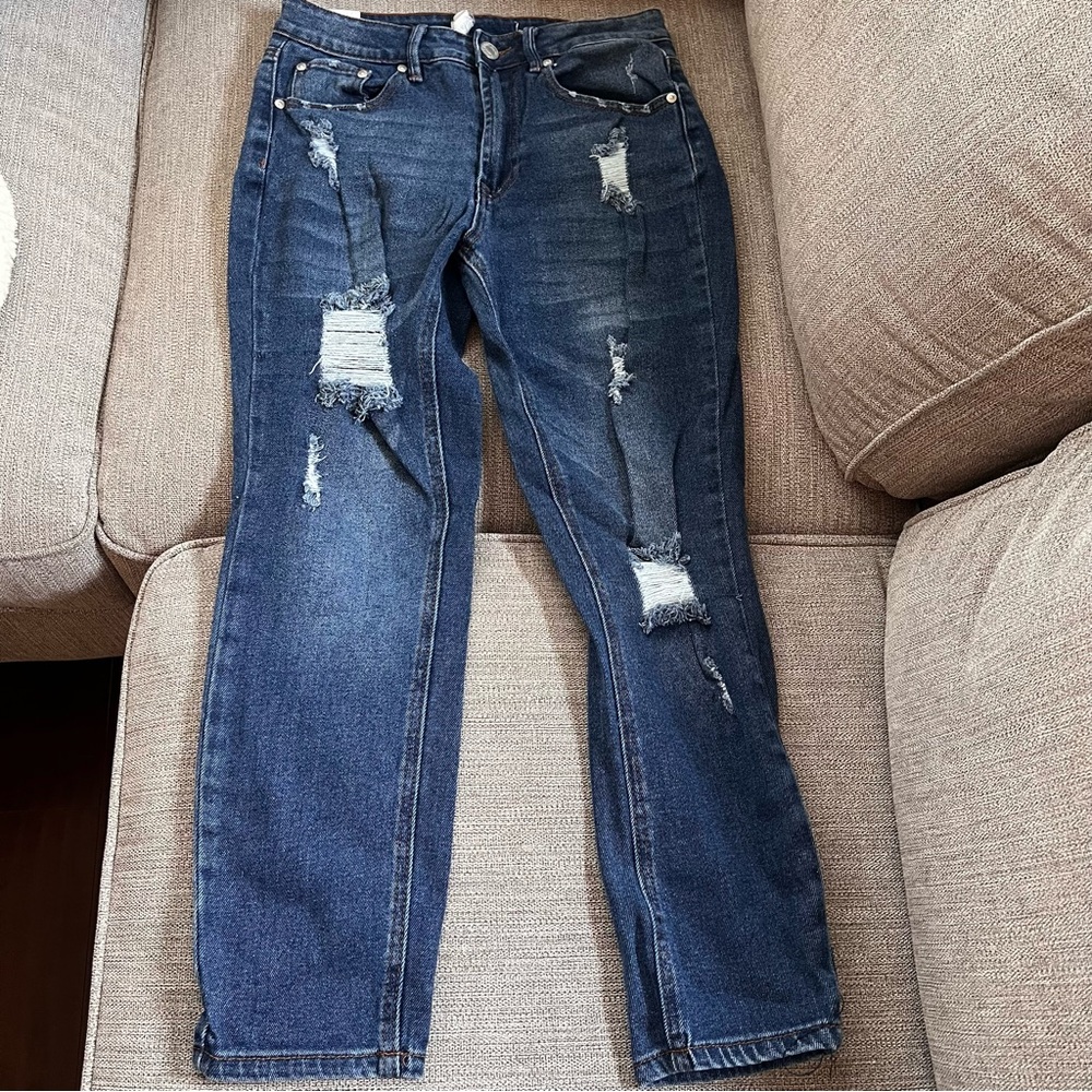 Women’s Almost Famous Distressed Blue Jeans